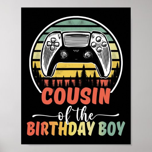 Cousin des Geburtstagsspielers Matching Fa. Poster (Vorne)