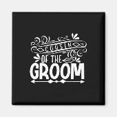Cousin des Groom T-Shirt Hochzeitsgeschenk Bachelo Magnet (Vorne)