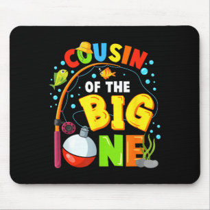 Cousin des großen Angler-Geburtstagsjungen Familie Mousepad