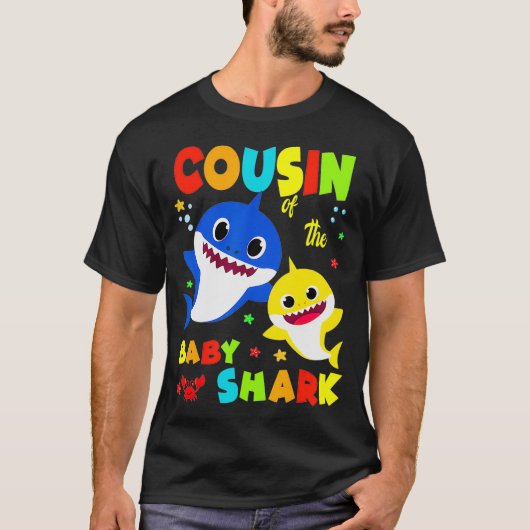 Cousin des Junghais Birthday Cousin Shark _8 T-Shirt (Vorderseite)