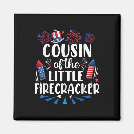 Cousin des kleinen Firecracker am 4. Juli Magnet (Vorne)