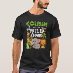 Cousin des Wilden Zoo Birthday Safari-Dschungel- T-Shirt