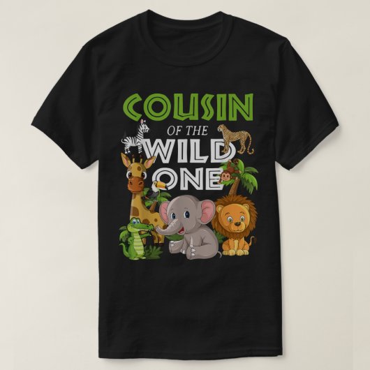 Cousin des Wilden Zoo Birthday Safari Jungle T-Shirt (Design vorne)