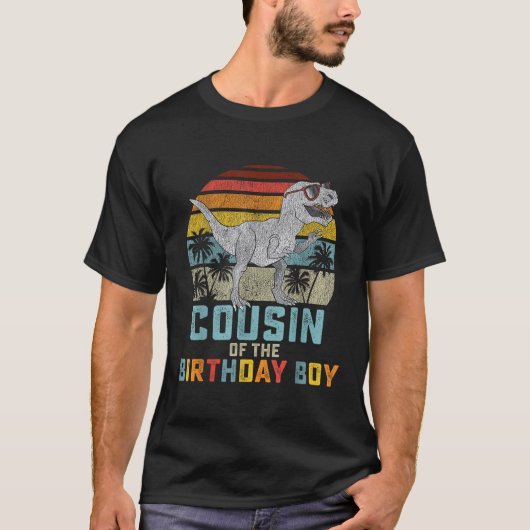 Cousin Dinosaur Boy of the Birthday Boy Matching F T-Shirt (Vorderseite)