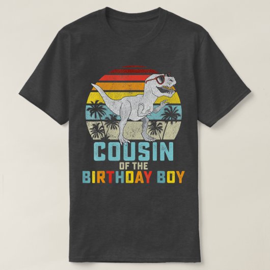 Cousin Dinosaurier Boy of the Birthday Boy Matchin T-Shirt (Design vorne)