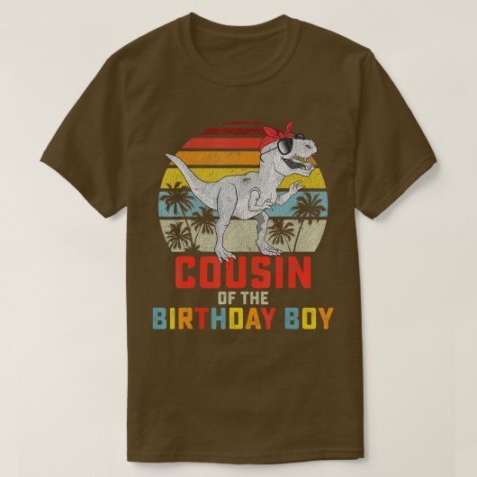 Cousin Dinosaurier Girl of the Birthday Boy Matchi T-Shirt (Design vorne)