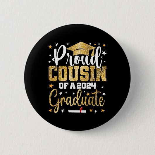 Cousin eines 2024-Grad-Cl-Abschlusses Button (Vorderseite)
