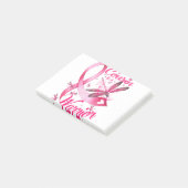 Cousin eines Brustkrebses eines Kriegers Post-it Klebezettel (angewinkelt)