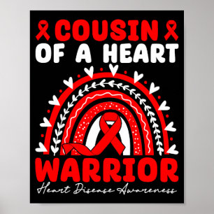 Cousin eines Herzens Krieger Herzerkrankung Boho R Poster