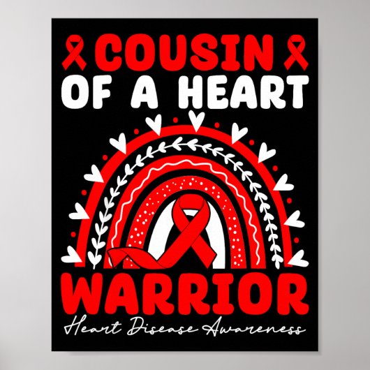 Cousin eines Herzens Krieger Herzerkrankung Boho R Poster (Vorne)