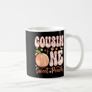 Cousin eines süßen Pfirsichs zum 1. Geburtstag Mäd Kaffeetasse