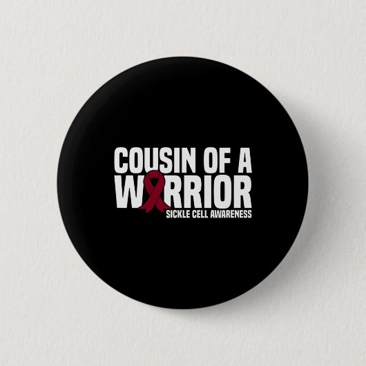 Cousin eines Warrior-Sichelzellenbewusstseins Button (Vorderseite)