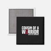 Cousin eines Warrior-Sichelzellenbewusstseins Magnet (Vorderseite/Rückseite)