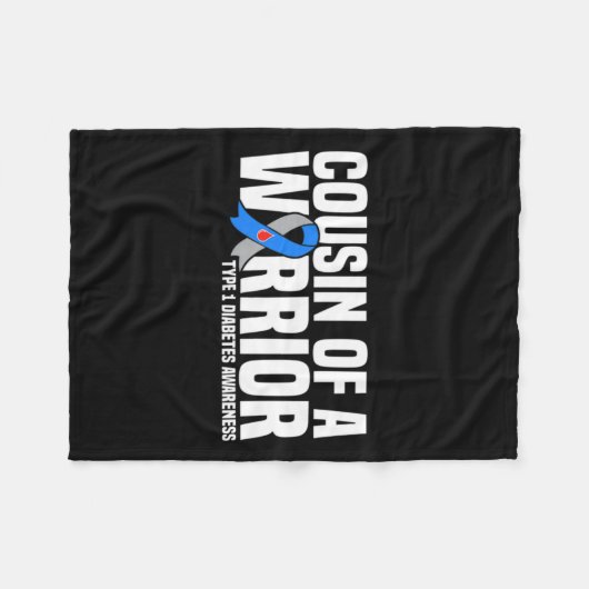 Cousin eines Warrior Typ 1 Diabetes Fleecedecke (Vorderseite (Horizontal))