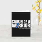 Cousin eines Warrior Typ 1 Diabetes Karte (Gelbe Blume)