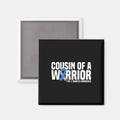 Cousin eines Warrior Typ 1 Diabetes Magnet (Vorderseite/Rückseite)