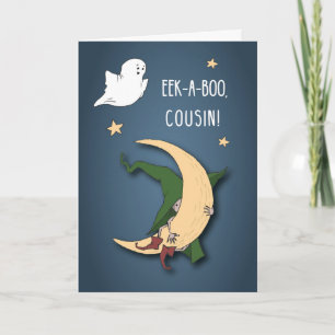 Cousin erster Halloween-Baby-Peek-A-Boo-Hexe Karte