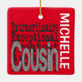 Cousin Extraordinaire CUSTOM Keramikornament (Rückseite)
