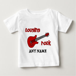 Cousin-Felsen! mit roter Gitarre Baby T-shirt