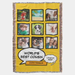 Cousin-Foto-Collage Spaß Coole Comic-Hefte Decke