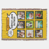 Cousin Foto Collage Spaß Cooles Comic Buch Decke (Vorderseite)