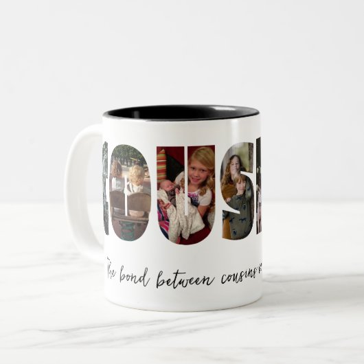 Cousin Foto Collage Tasse (Vorderseite Links)