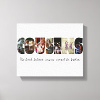 Cousin FotoCollage Canvas drucken