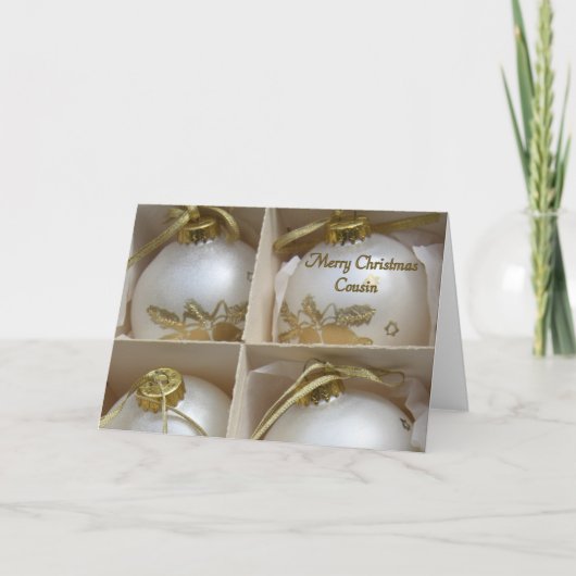 Cousin Frohe Weihnachtskarte Feiertagskarte (Vorderseite)