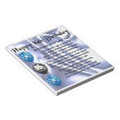 Cousin Gedicht 16. Geburtstag - Blau Notizblock (angewinkelt)