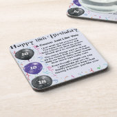 Cousin-Gedicht-18. Geburtstag Untersetzer (Linke Seite)