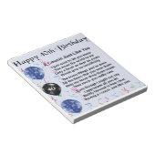 Cousin Gedicht 40. Geburtstag Notizblock (angewinkelt)