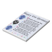 Cousin Gedicht 40. Geburtstag Notizblock (Rotiert)