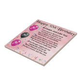 Cousin-Gedicht - Rosa - 30. Geburtstag Fliese (Seite)