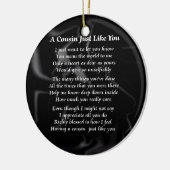 Cousin Gedicht - Schwarze Seide Keramikornament (Links)