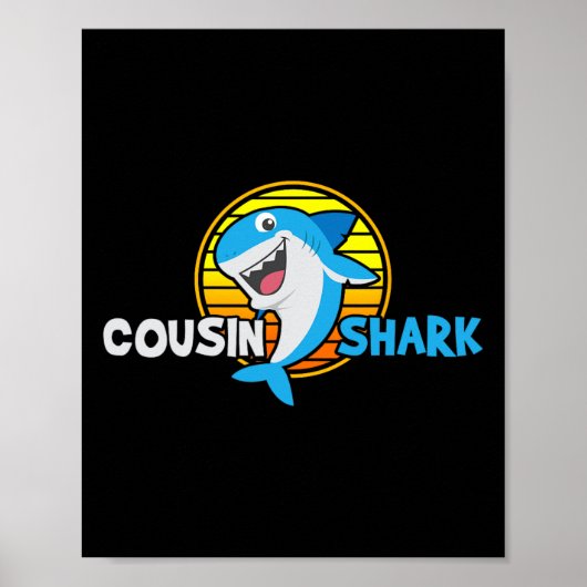 Cousin Gift Shark Lover Poster (Vorne)