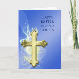 Cousin, Golden Cross Easter Karte