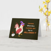 Cousin Halloween mit Wicked Hen und geweihtem Ei Karte (Gelbe Blume)