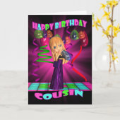 Cousin Happy Geburtstag mit Niedlicher kleiner Süs Karte (Gelbe Blume)