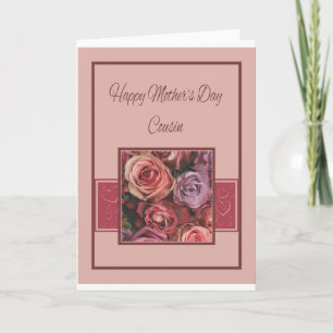 Cousin Happy Mother Day Rose Card Karte