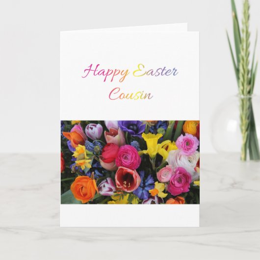 Cousin Happy Oaster Feiertagskarte (Vorderseite)