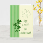 Cousin & Husband Happy St. Patrick's Day Karte (Gelbe Blume)
