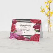 Cousin & Husband Wedding Anniversary Rose Karte (Gelbe Blume)