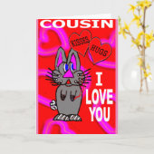 Cousin I Liebe Sie Karte (Gelbe Blume)