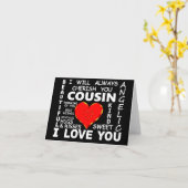 Cousin, ich liebe dich karte (Gelbe Blume)