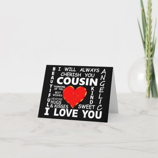 Cousin, ich liebe dich karte (Vorderseite)