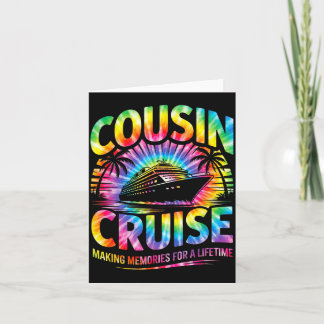 Cousin-Kreuzfahrt passende Familienferien-Tie-Dye  Karte