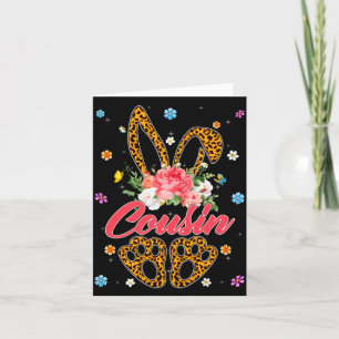 Cousin Leopard Bunny passendes Familiensdesign Karte