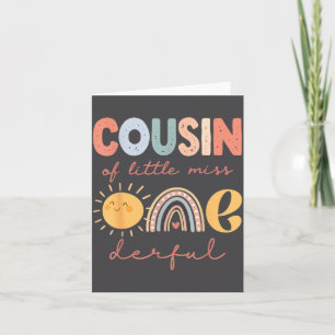 Cousin Little Miss Onederful Geburtstagsdesign Karte