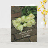 Cousin Loss Beileid Rose Karte (Gelbe Blume)