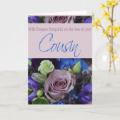 Cousin Loss Beileid Rose Karte (Gelbe Blume)